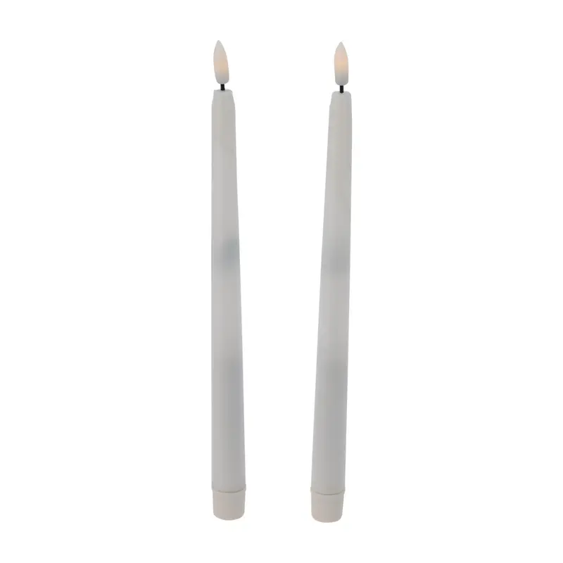 woskowane świece stołowe z LED, 27 cm