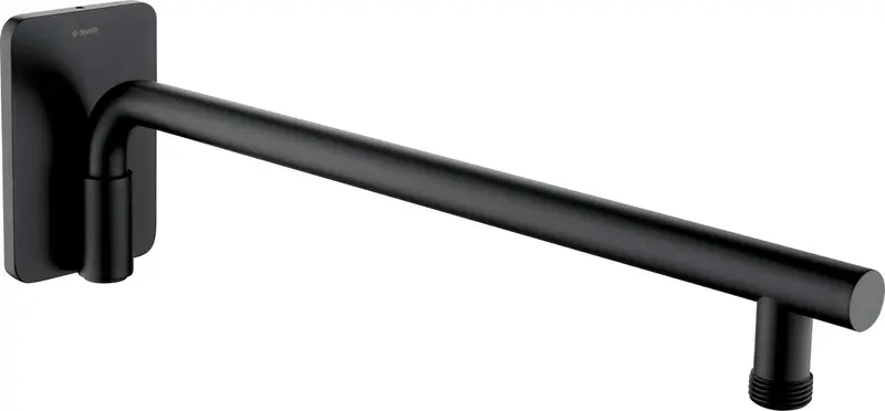 Wylewka prysznicowa ścienna ruchoma - 400 mm Cascada Czarny Mat