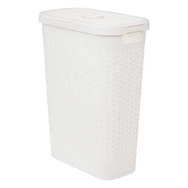 Wysoki kosz na pranie z plastiku, 40 l