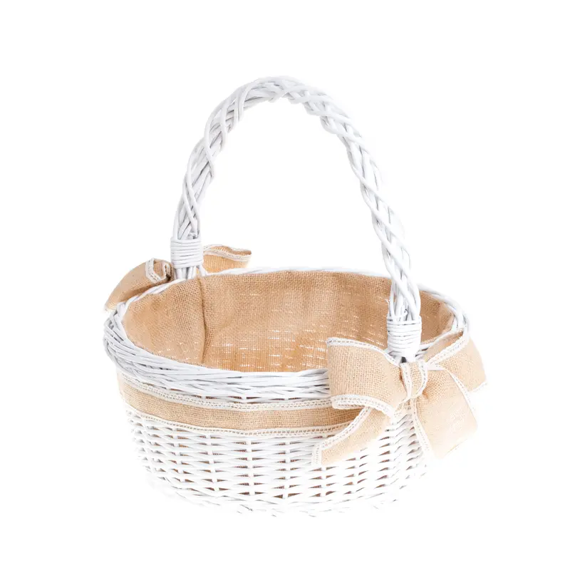 Zalvina wicker Easter gift basket with jute trim and handle TheWickerStories