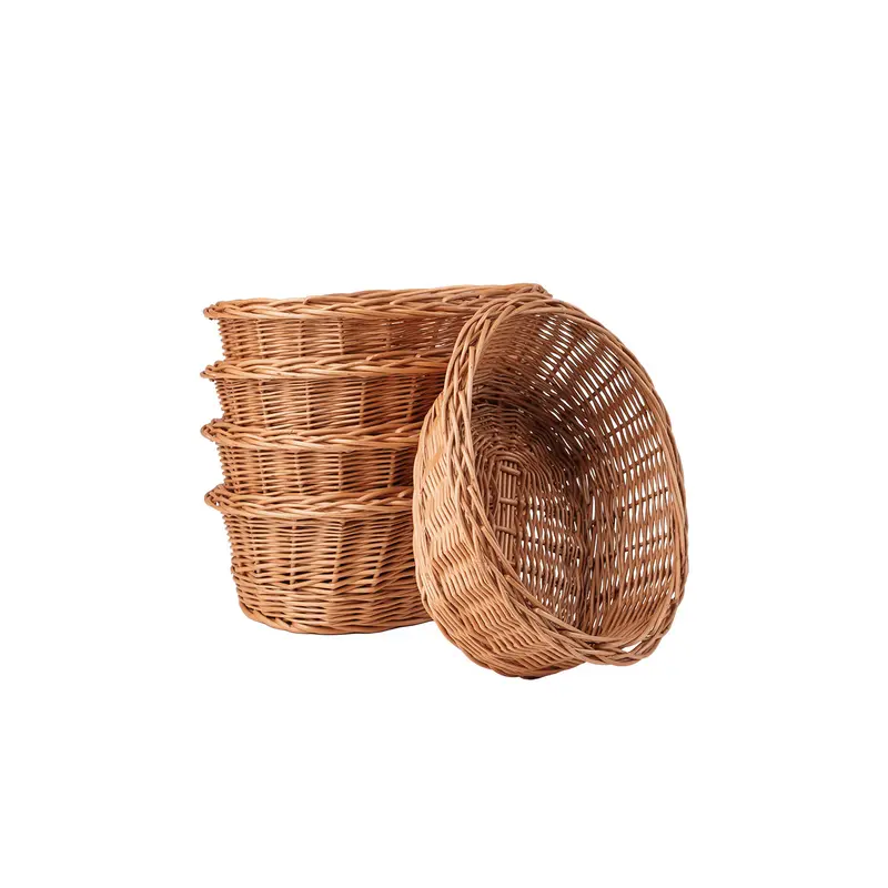 Zasoria wicker bread basket for display – set of 5 pieces TheWickerStories
