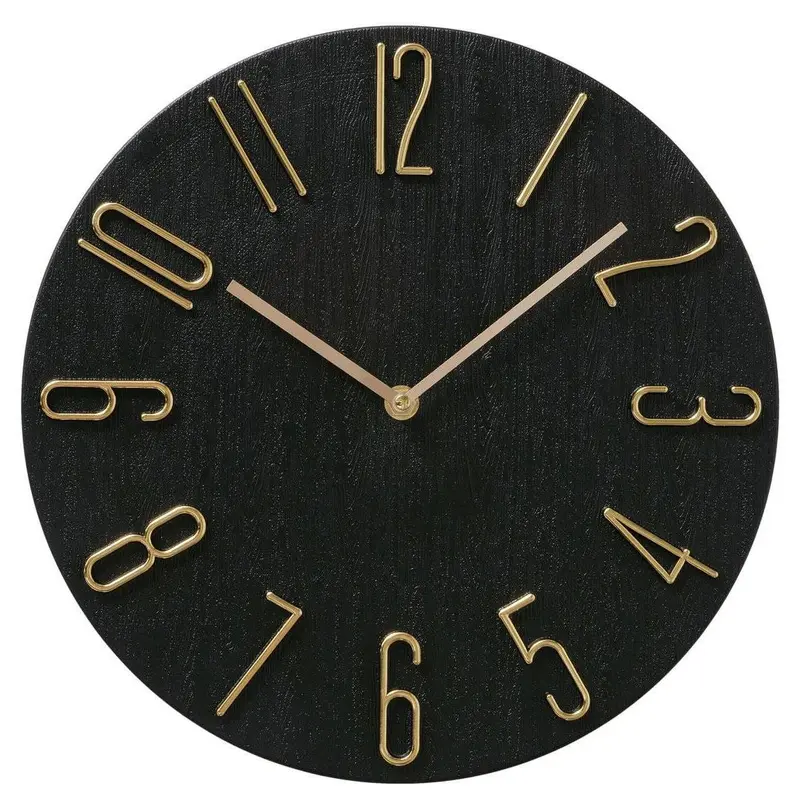 Zegar czarny loft TEMPO, Ø 30 cm