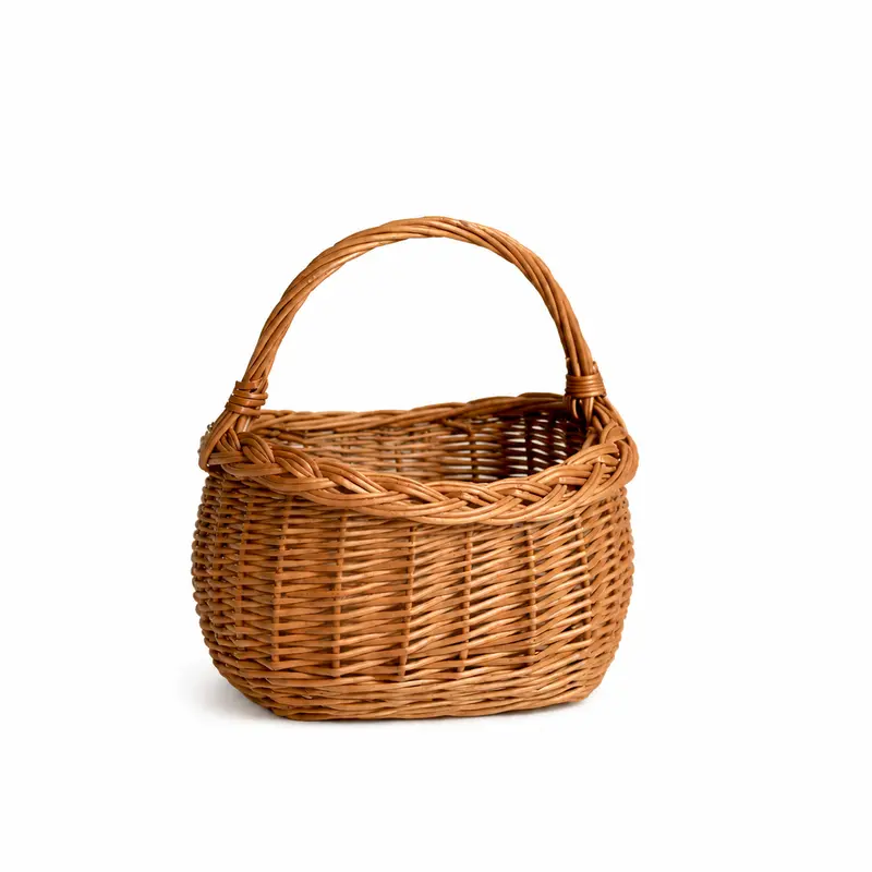 Zelma wicker Easter blessing basket with handle TheWickerStories