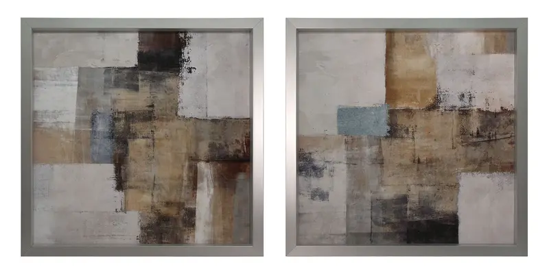 Zestaw 2 obrazów o wymiarach 76 x 76 cm