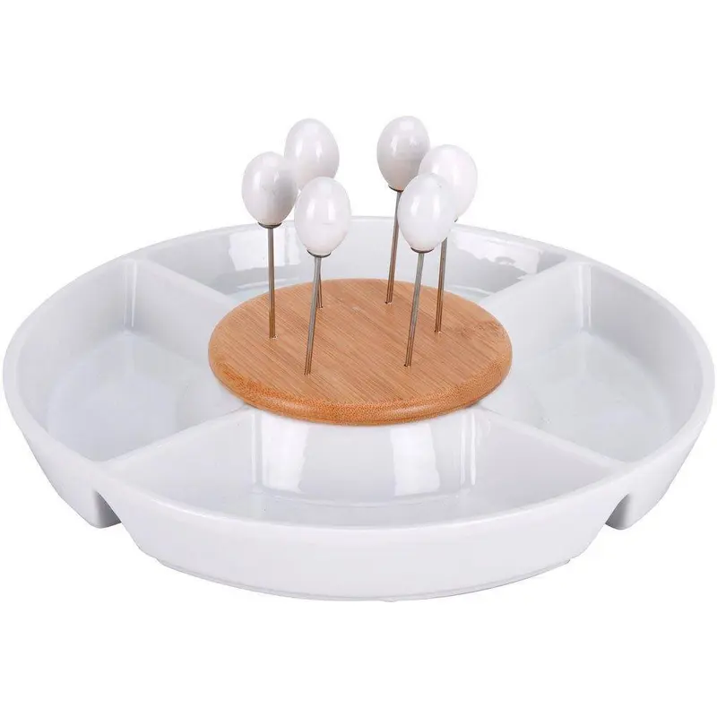 Zestaw do serwowania przekąsek, Ø 25 cm, porcelanowy