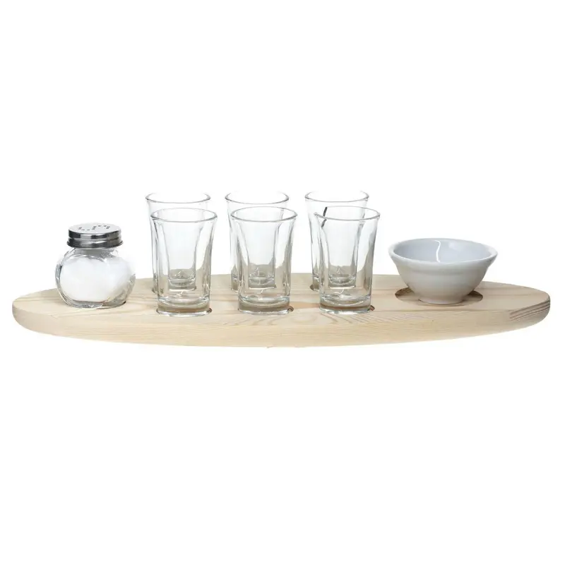 Zestaw do tequili na desce, 9 elementów