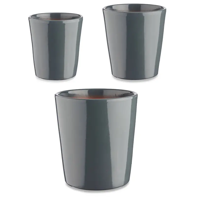Zestaw doniczek ceramicznych CONICAL, 3 sztuki
