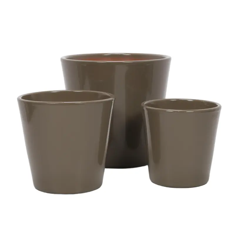 Zestaw doniczek ceramicznych CONICAL, 3 sztuki