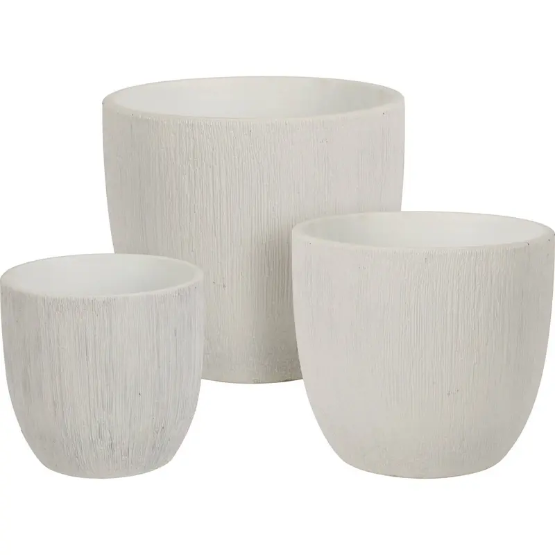 Zestaw doniczek ceramicznych na kwiaty, 3 rozmiary