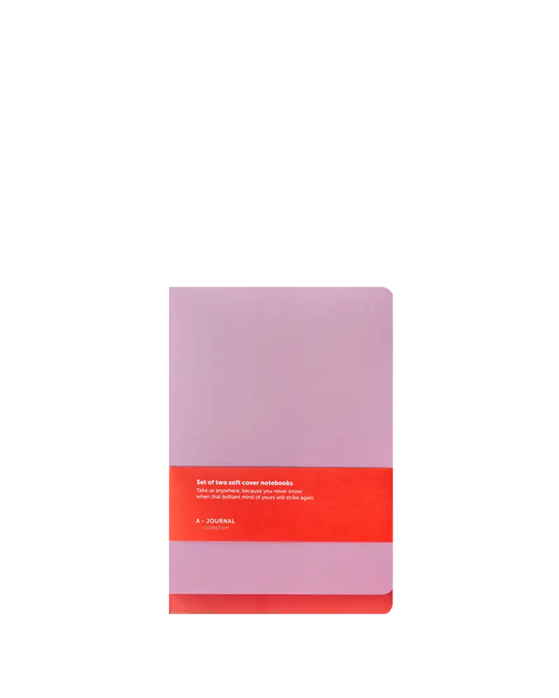 Zestaw dwóch notesów - Coral + Lilac