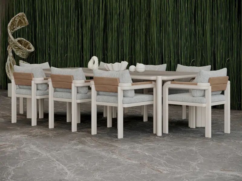 Zestaw jadalniany outdoor ALVO-bisque XL