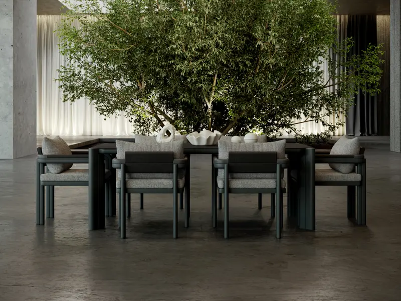 Zestaw jadalniany outdoor ALVO-fern