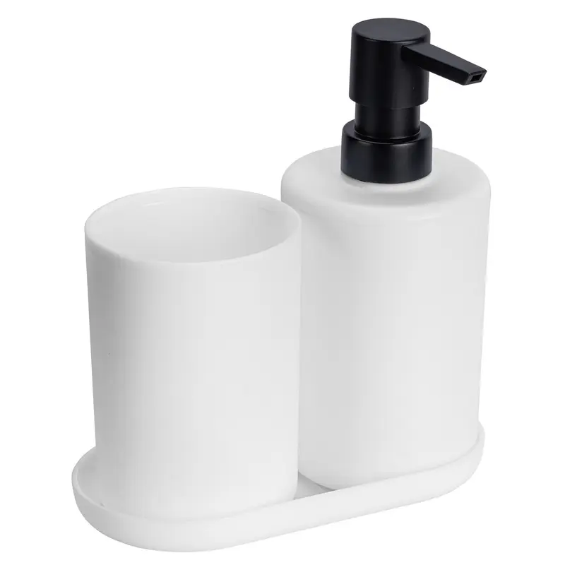 Zestaw łazienkowy, dozownik i kubek na szczoteczki, FANO, 350 ml