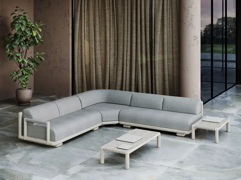 Zestaw narożny outdoor CALEO-ash