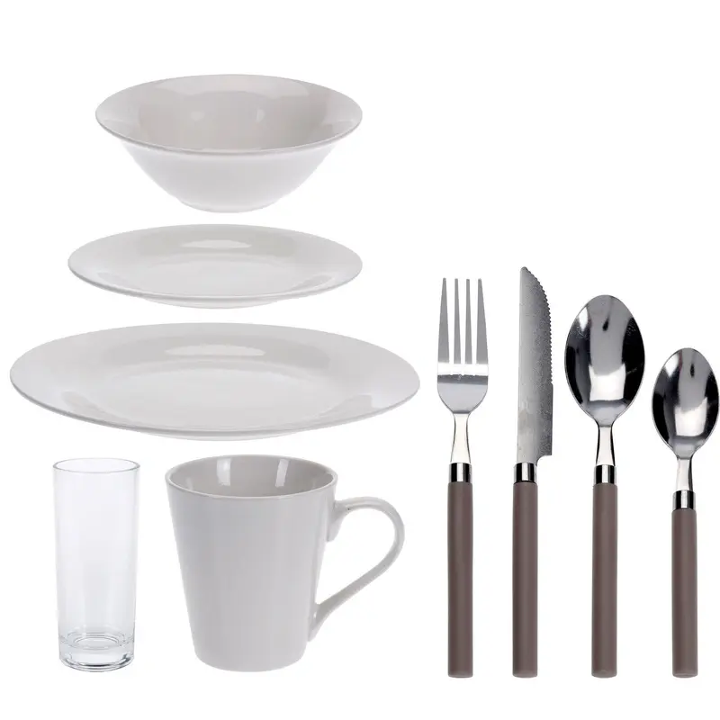 Zestaw obiadowy dla 4 osób, porcelanowy