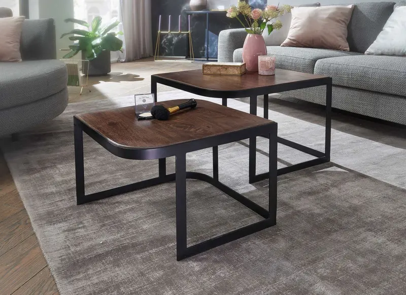 ZESTAW STOLIKÓW KAWOWYCH DREWNO LITE MANGO Wohnling / WL6.341