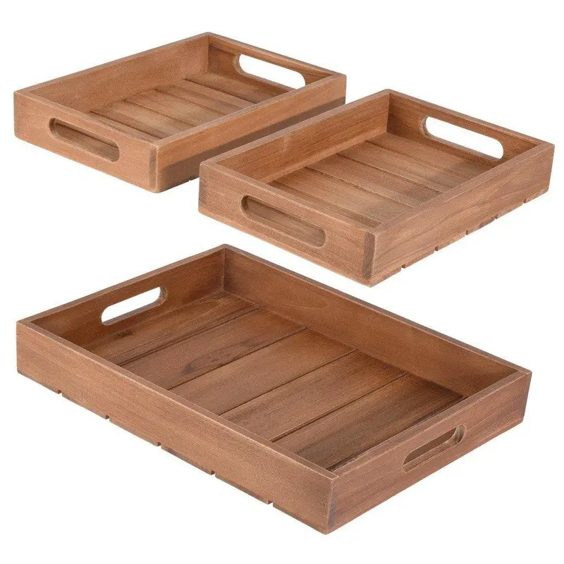 Zestaw tac dekoracyjnych TEAK, 3 elementy