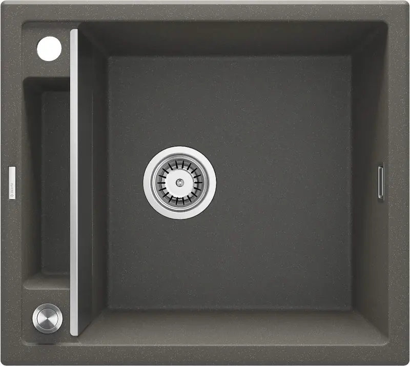 Zlewozmywak granitowy magnetyczny 1-komorowy Magnetic Antracyt
