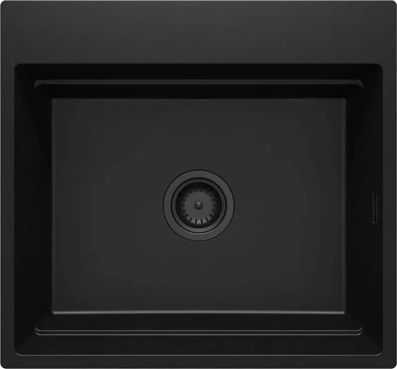 Zlewozmywak granitowy magnetyczny 1-komorowy Magnetic Czarny Mat