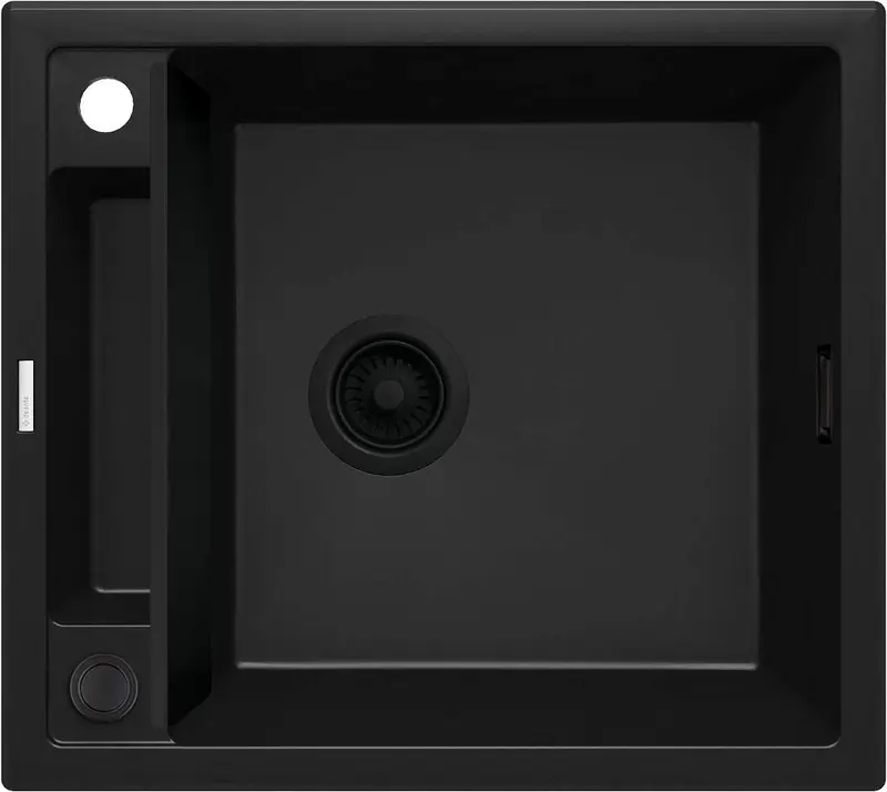 Zlewozmywak granitowy magnetyczny 1-komorowy Magnetic Czarny Mat