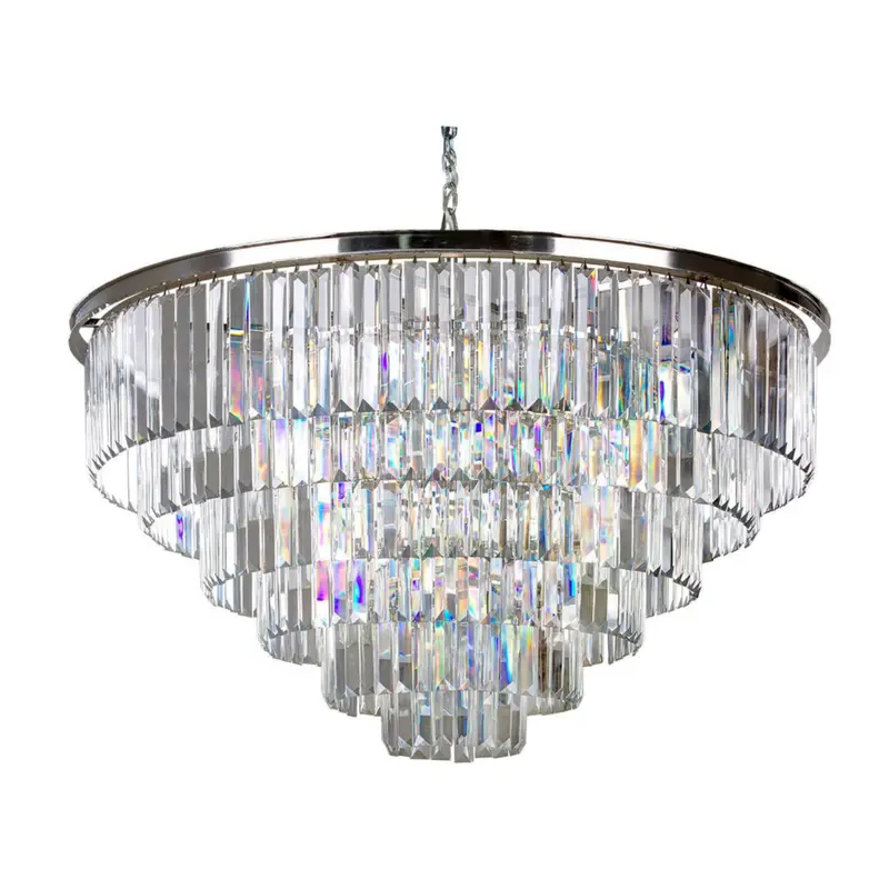 Żyrandol kryształowy Odeon srebrny 110 cm