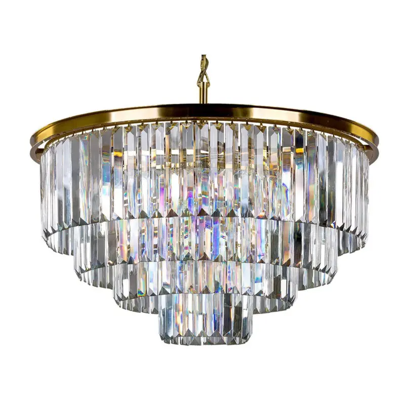 Żyrandol kryształowy Odeon złoty 80 cm